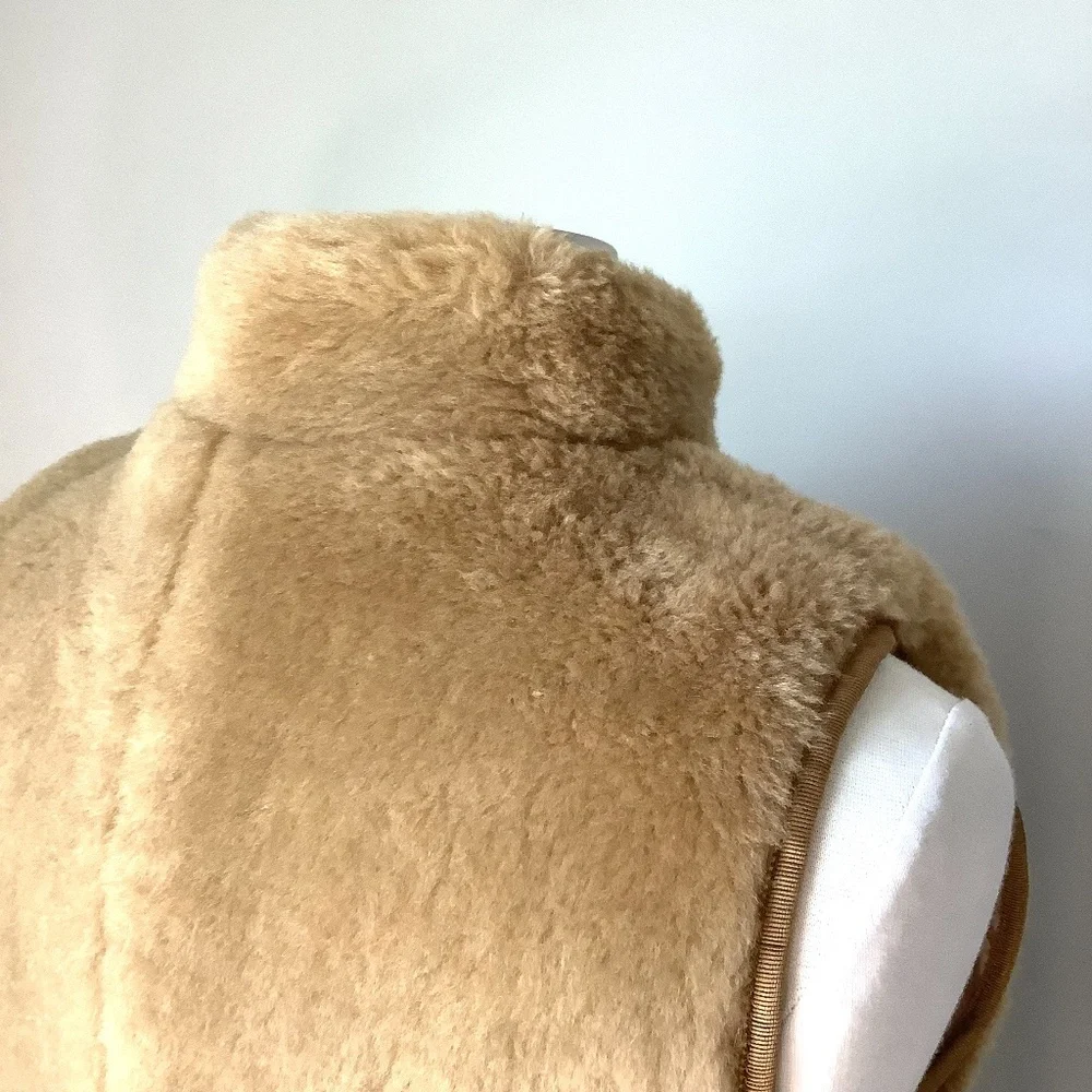 J. Crew Plush‎ Fleece Excursion Vest Tan Soft Blogger Cognac XS